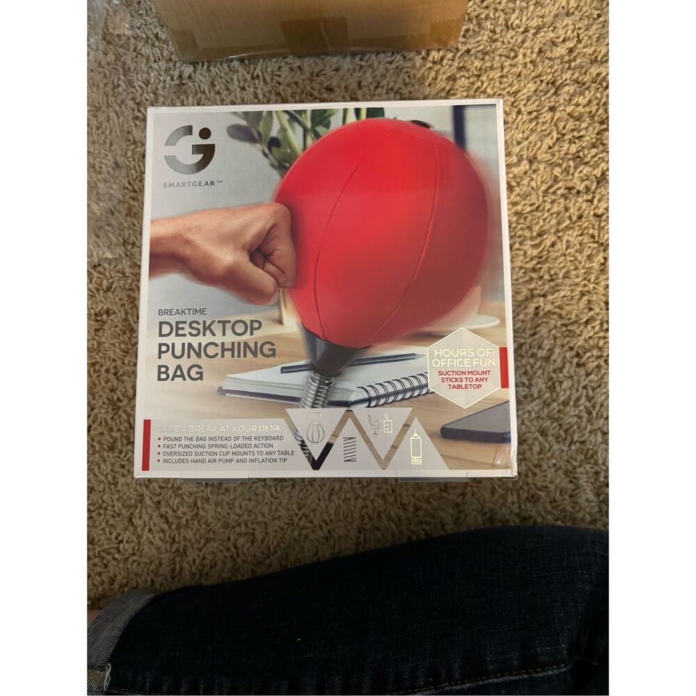 Smart Gear Breaktime Desktop Punching Bag Stress Relief Speed Style For Desk NEW
